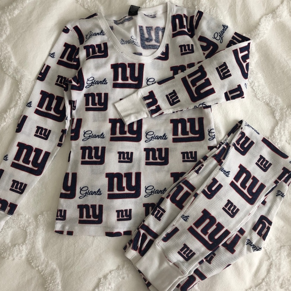 NY Giants Thermal Long John Pajamas - Medium
